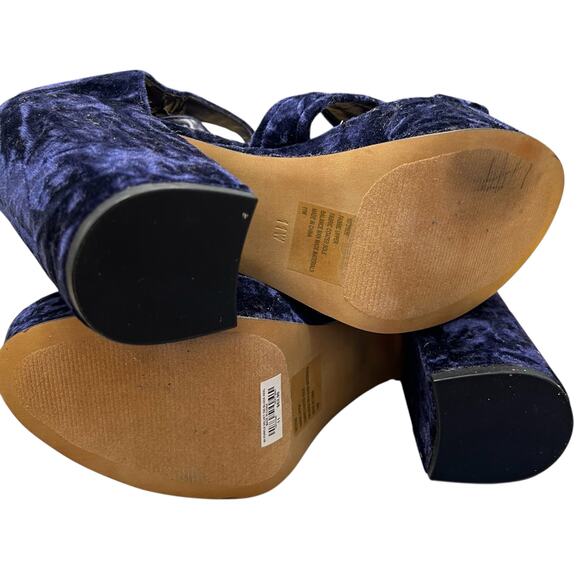 TORRID crushed purple velvet 70s block heel platform pumps NWOT Sz 11 - Picture 4 of 13